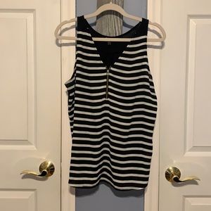 Black and white striped tank top